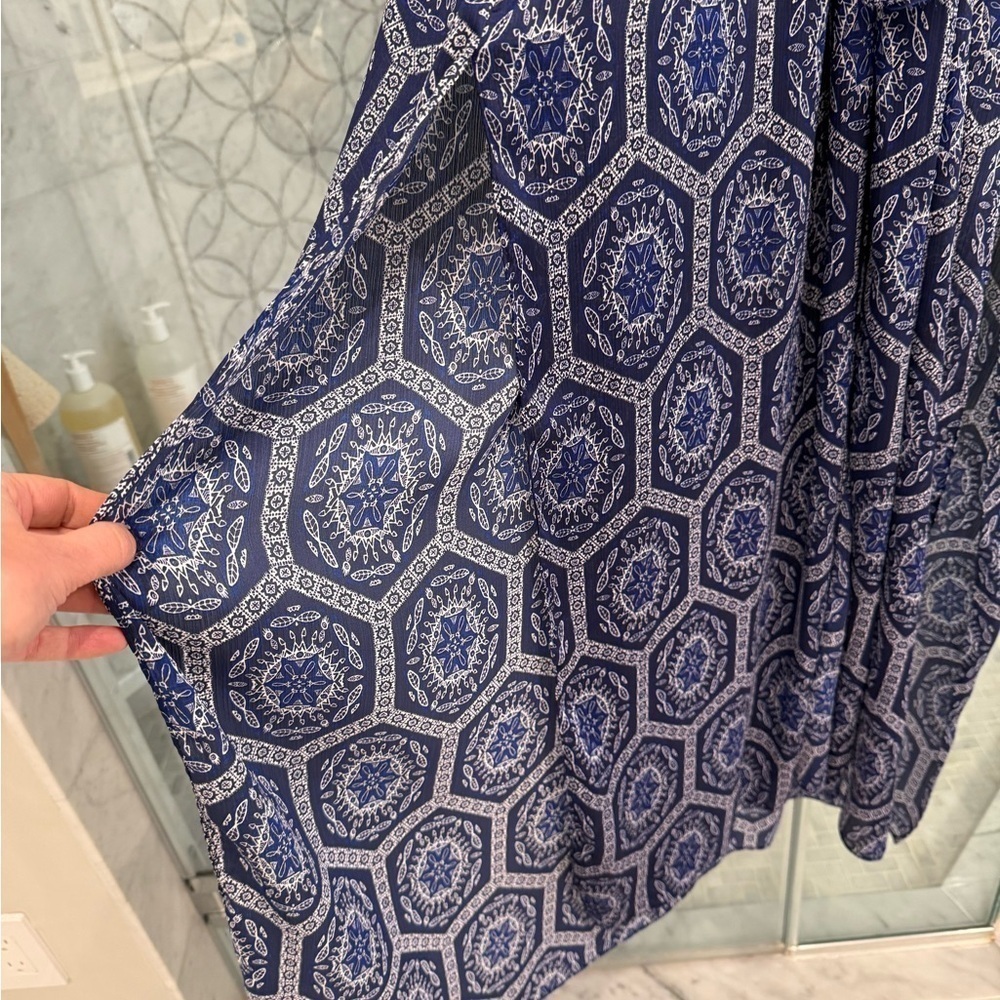 NWT MISA Los Angeles Veruschka cover up or maxi dress Blue printed size Small - Picture 8 of 10